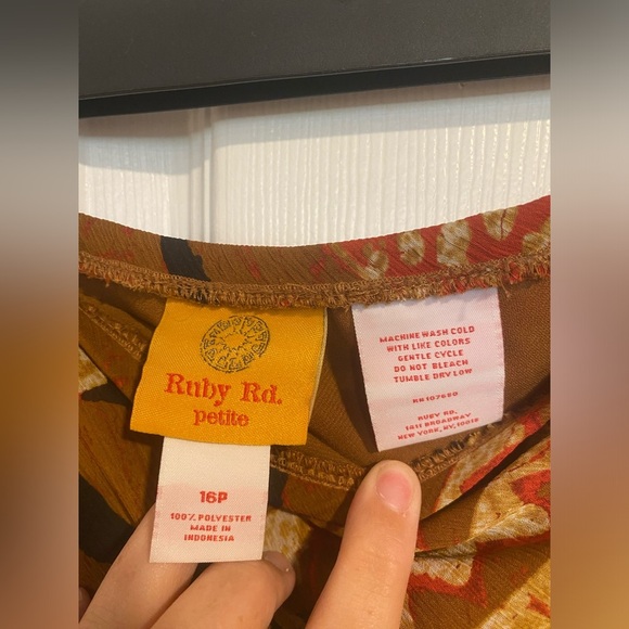 Ruby Rd. Petite Multicolour MIDI Skirt Size 16 - Picture 6 of 7